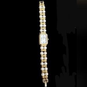 Homer Women's Dress Quartz Watch, Pearl & Gold, 7 inches